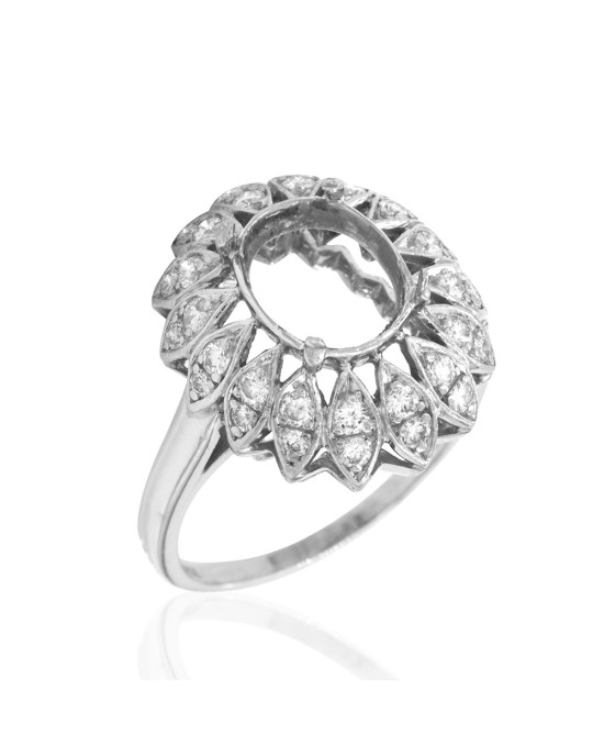Diamond Ring Mounting in Platinum